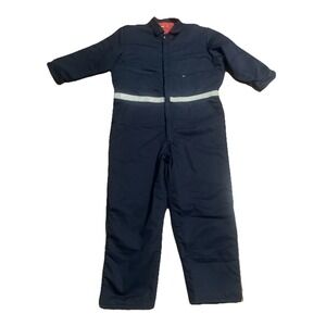 Cintas Mens Quilted JumpSuit Mens 2XL Workwear Coveralls Blue Insulated Mechanic